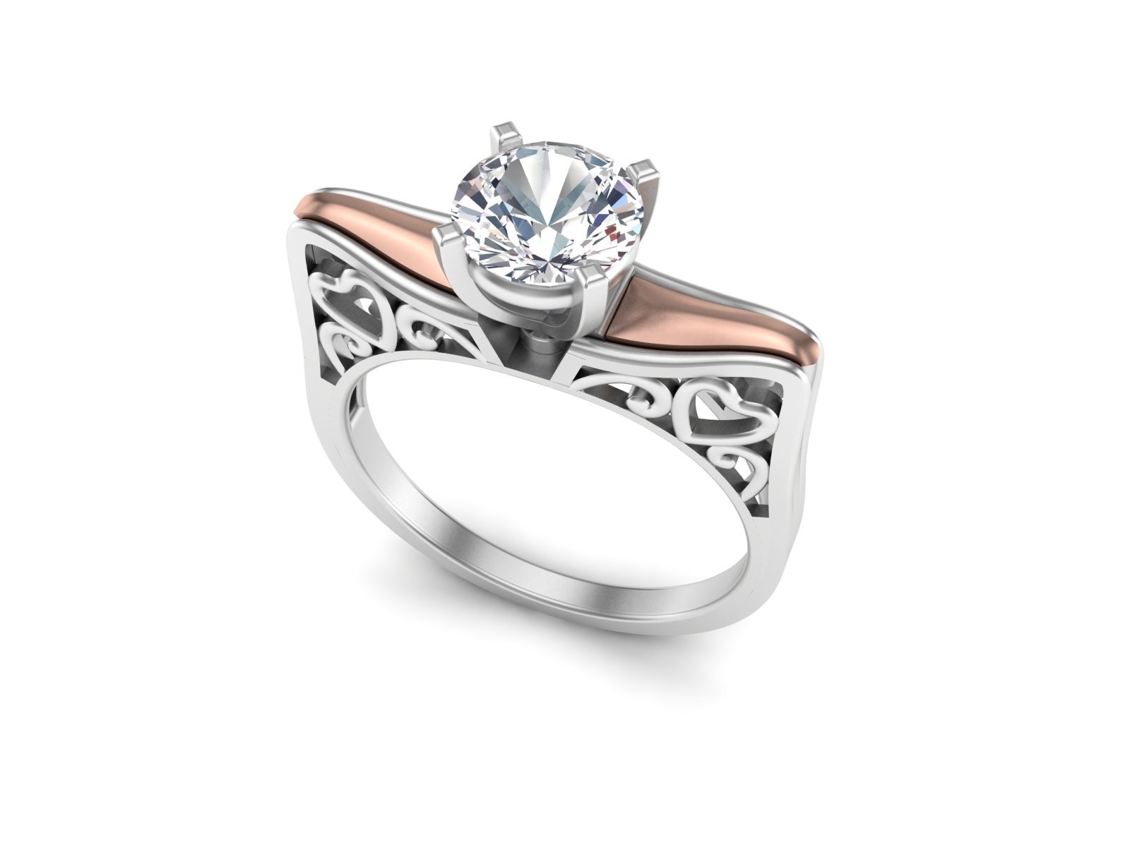 18 KT GOLD CZ SOLITAIRE RING